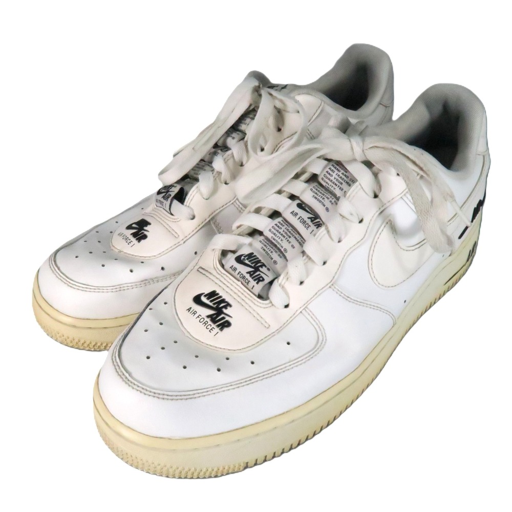 Nike Air Force 1 '07 LV8 Double Air Shoes Mens 10 White Black Low Top CJ1379-100